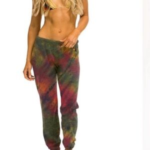 Aviator Nation Multi-Color Tie Dye Sweatpants